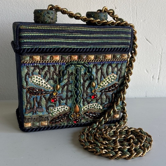 Mary Frances Handbags - VTG Mary Frances Luxury Crossbody Dragonfly Box Bag Philippines Handmade